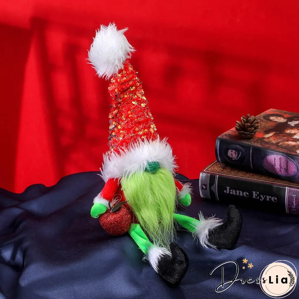 1Pcs Thanksgiving Christmas Dwarf Decoration Faceless Doll Gnomes Plush Elf Toy Gift
