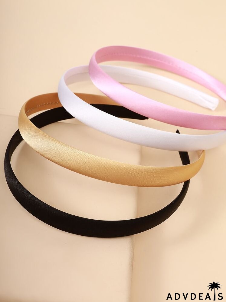 4pcs Solid Headband