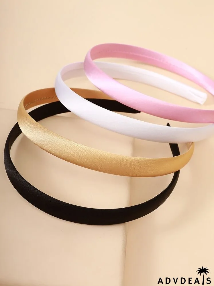 4pcs Solid Headband