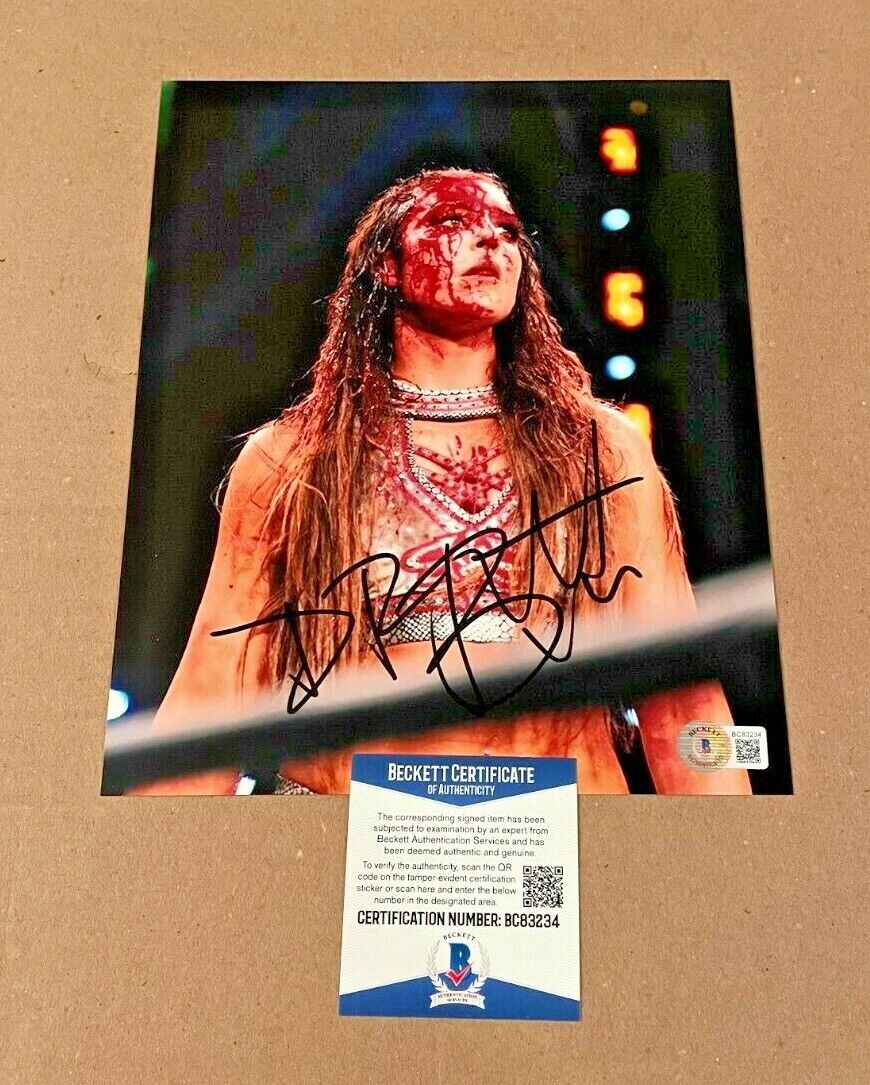 DR BRITT BAKER SIGNED AEW WRESTLING 8X10 Photo Poster painting BECKETT WOMENS CHAMPION BAS