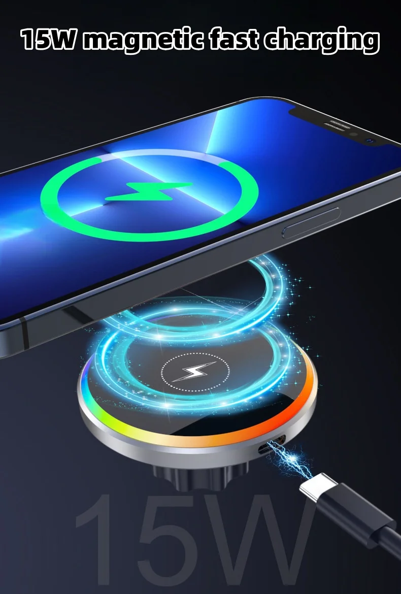 🔥Hot sale🔥Car navigation magnetic ambient light bracket (with exclusive car logo light)