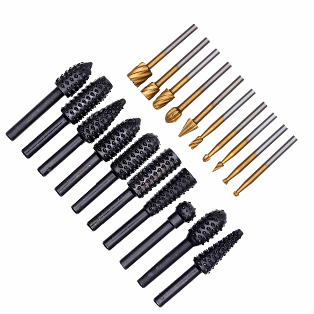 

20pcs Engraving Burrs Bit Rotary Cutter Files Grinding Power Polishing Head, 501 Original