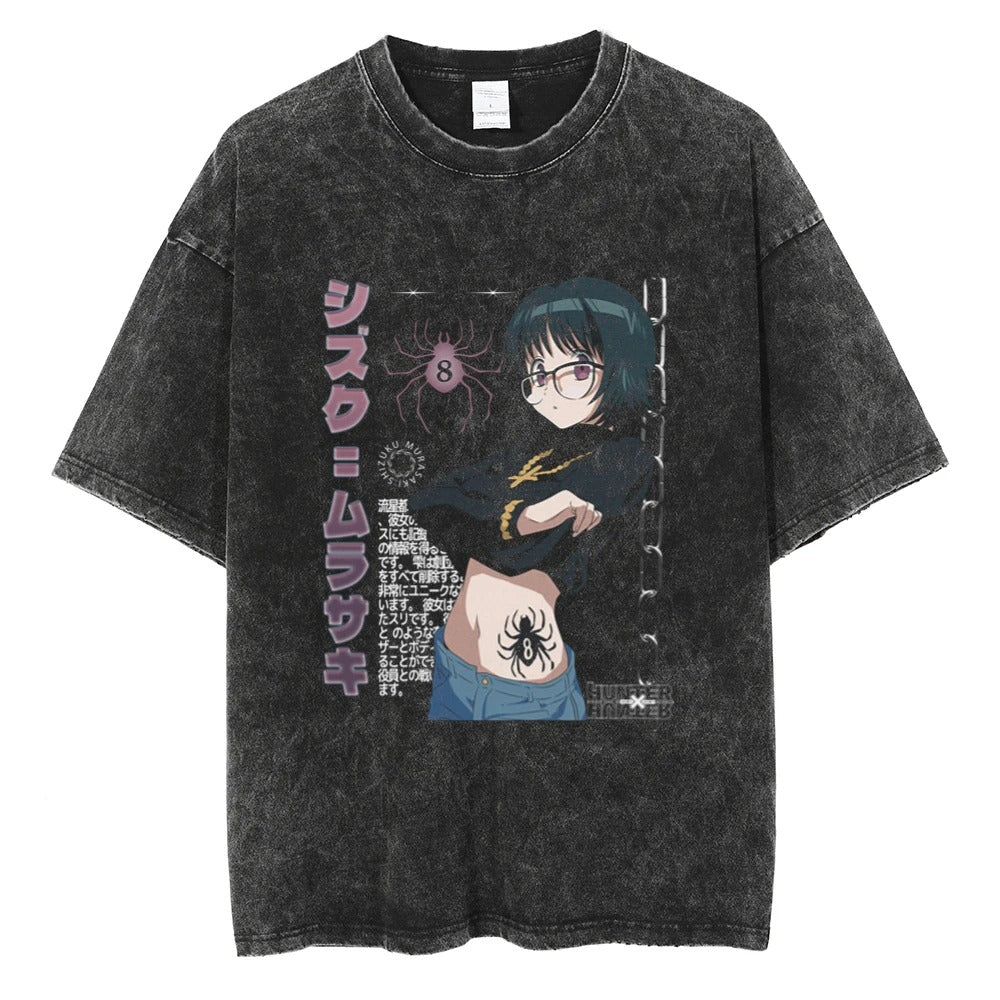 Shizuku Hunter Printed Men's Washed T-Shirt