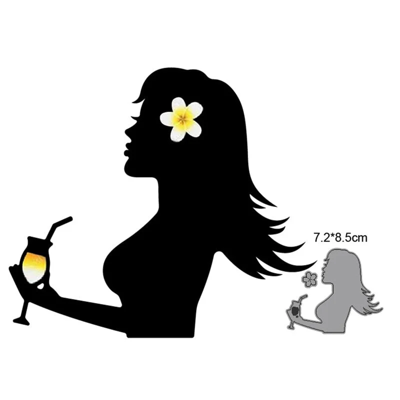 Heart Rains Umbrella Girl Metal Cutting Dies Cut Die Mold Decoration Scrapbook Paper Craft Knife Mould Blade Punch Stencils Dies