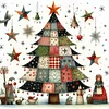 Xmas Tree-11CT Stamped Cross Stitch 50*50cm/19.69*19.69in