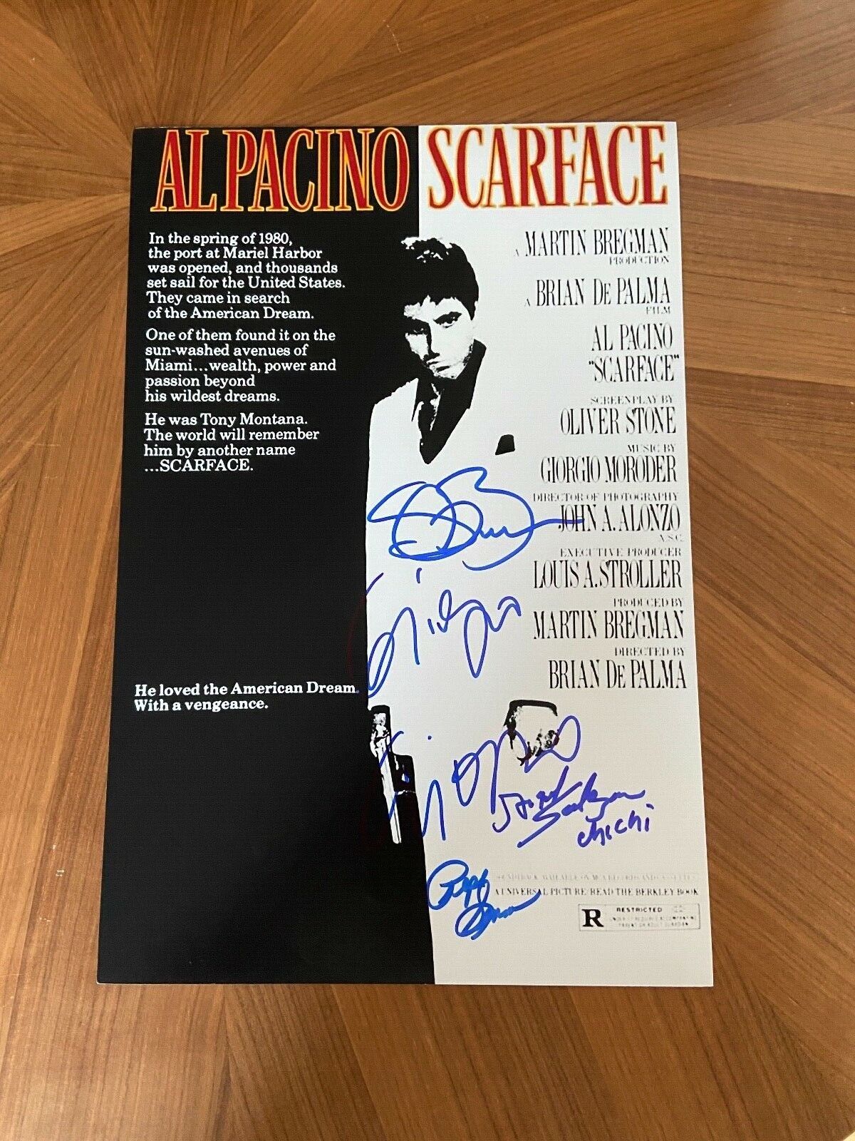 *SCARFACE* signed 12x18 poster * BAUER, SALAZAR, SERNA & MORODER * COA PROOF * 2