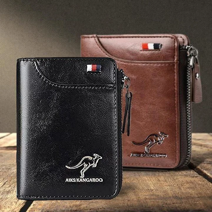 Fossy Multi-Function Waterproof Leather RFID Blocking Wallet 