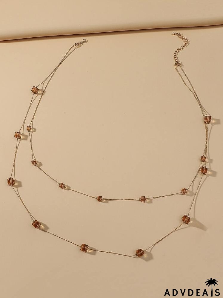 Crystal Decor Layered Necklace