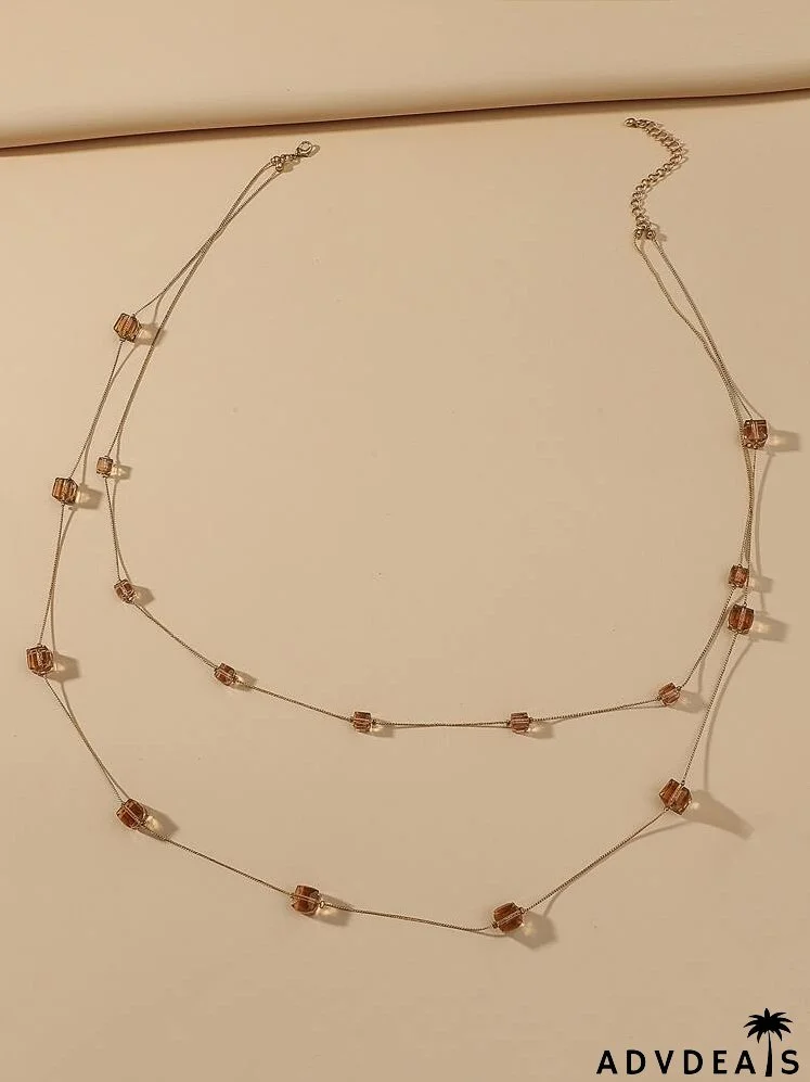 Crystal Decor Layered Necklace