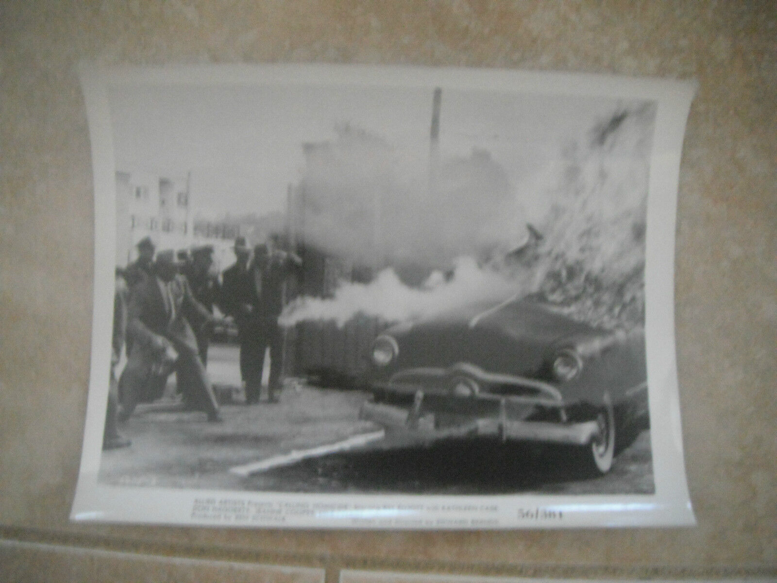 Calling Homicide Car Fire Bill Elliott B&W 8x10 Promo Photo Poster painting Lobby Cards #2