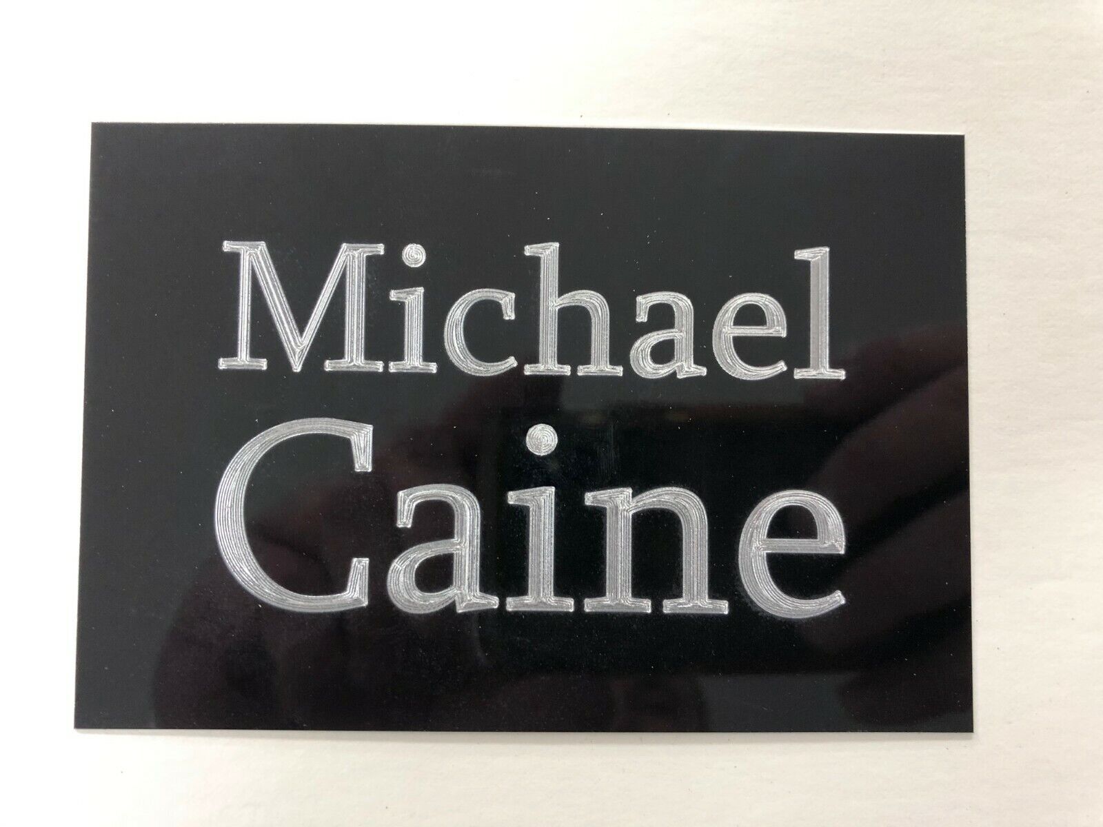 Michael Caine - 130x70mm Engraved Plaque for Signed Movie Memorabilia like Photo Poster painting