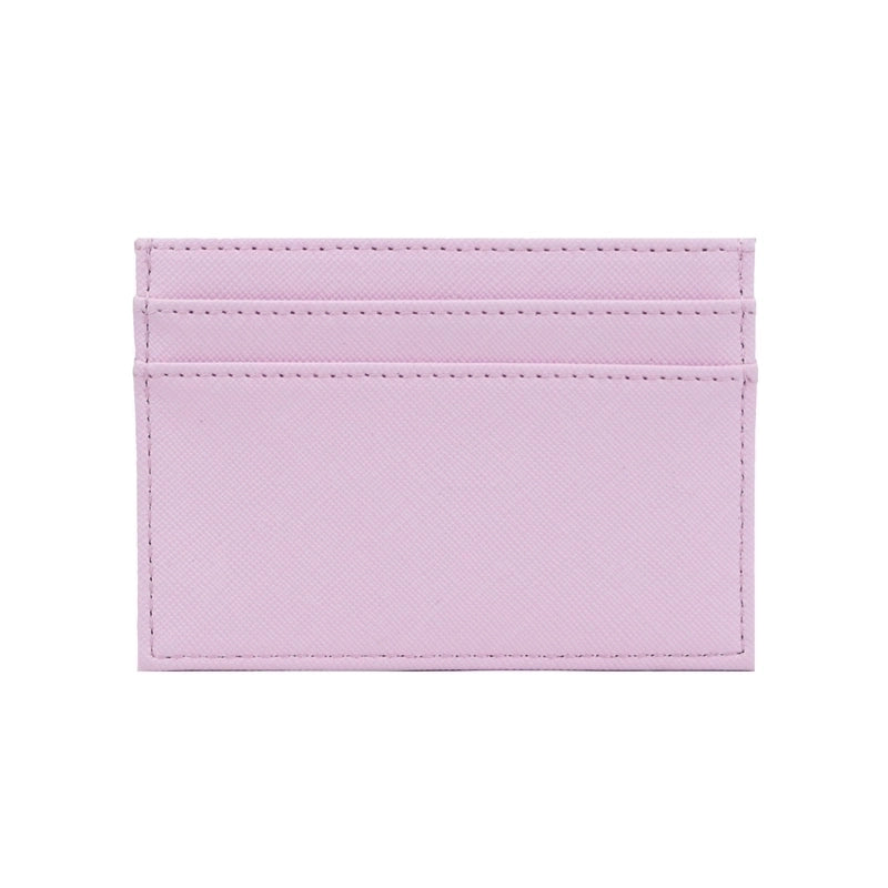 Unisex Solid Color Pu Leather Open Card Holders