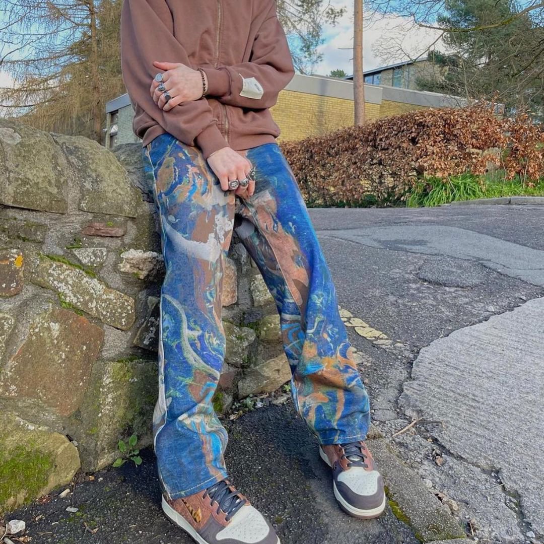 Fashion casual tie-dyed loose trousers