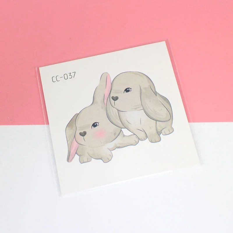 Cartoon Cat and Dog Face Stickers Tattoo Stickers Waterproof Girl/Child Cute Makeup Stickers Small Tattoo Pet Temporary Tattoos