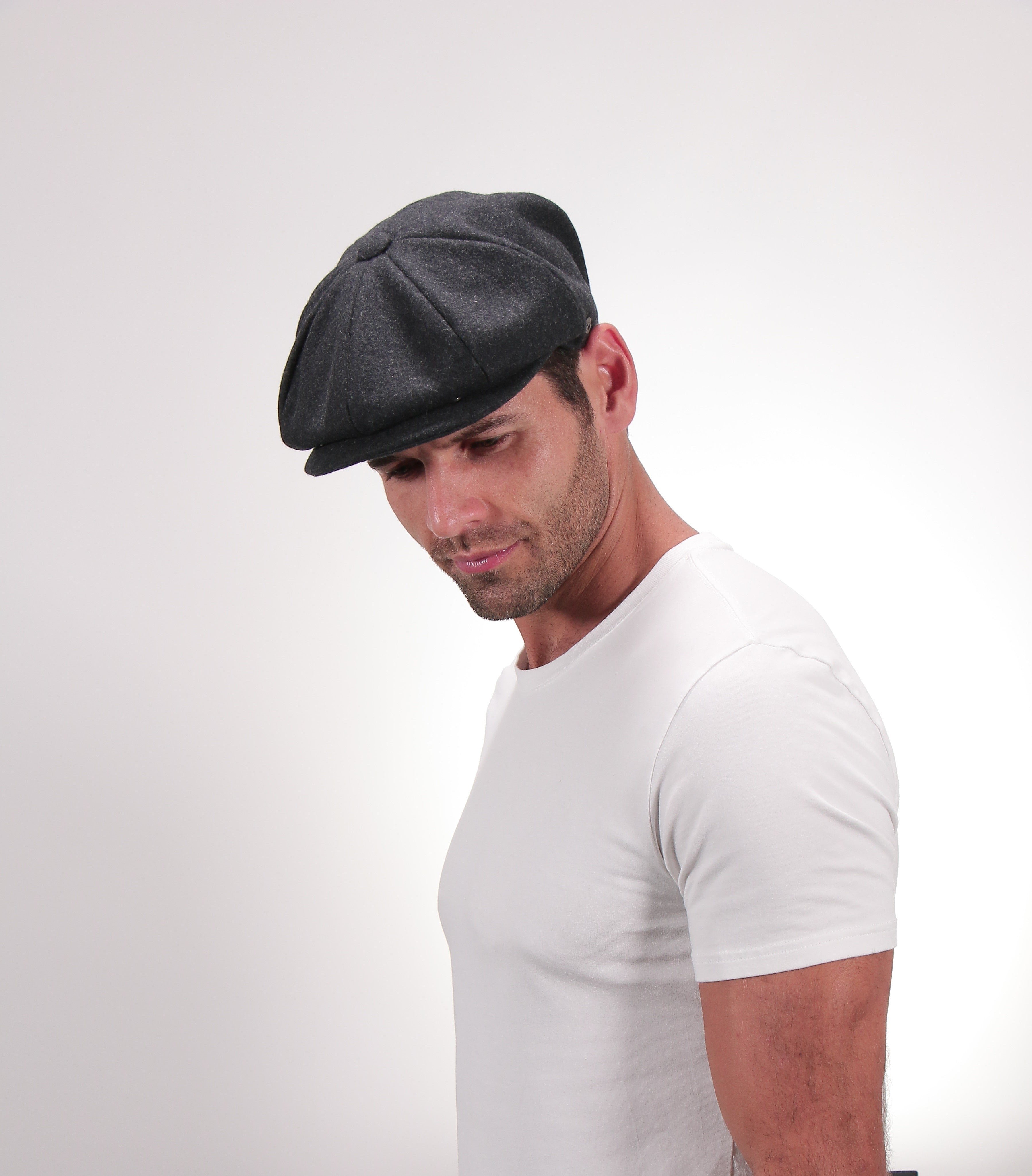 5 Colors - Shelby - Walrus Hat Wool Blend 8 Panel Newsboy Cap
