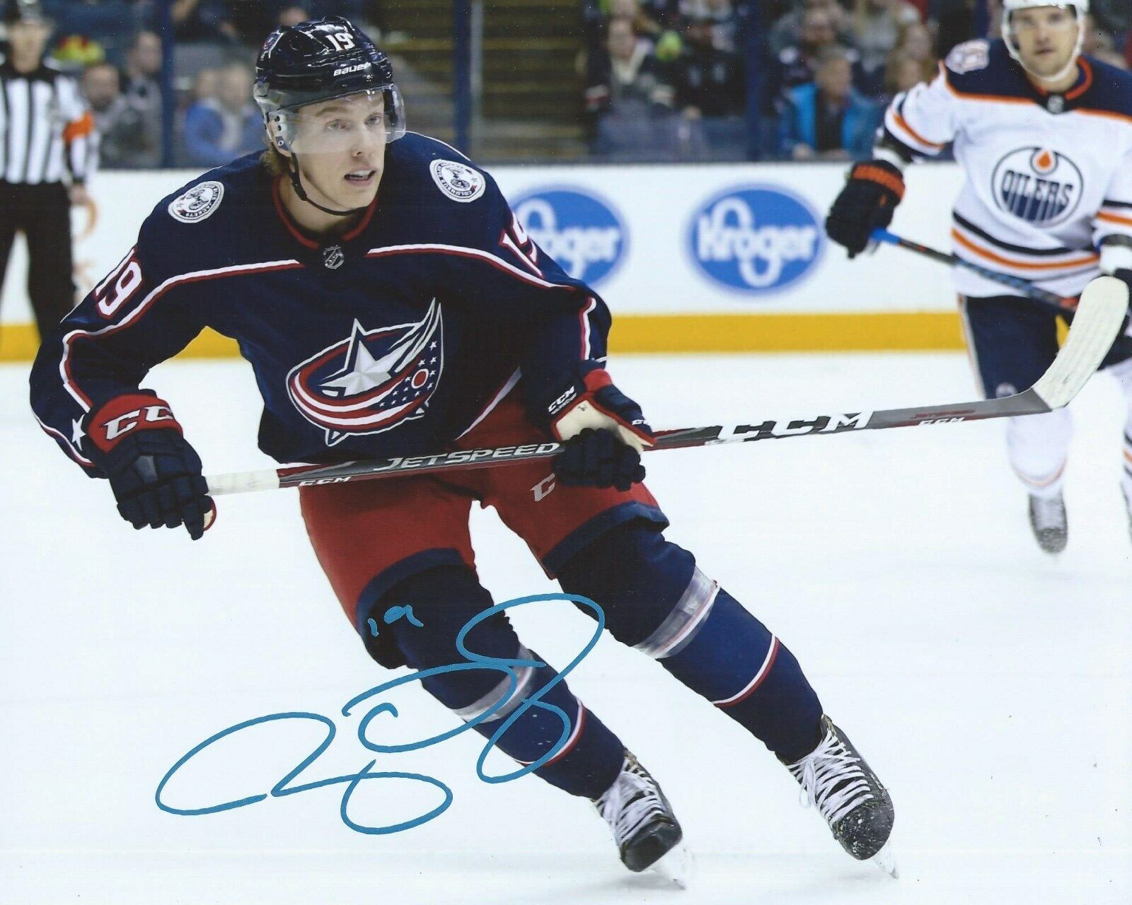 Ryan Dzingel Signed 8x10 Photo Poster painting Columbus Blue Jackets Autographed COA B