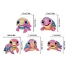 5PCS DIY Diamond Painting Refrigerator Magnets Sticker Kit (Colourful Turtle)