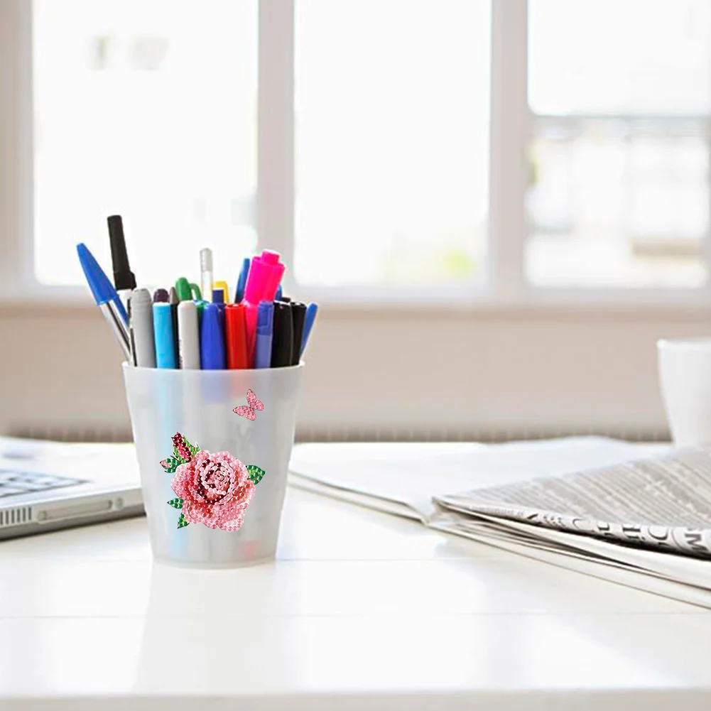 4pcs 5D DIY Diamond Painting Stickers Flowers Art Craft Kits Gift