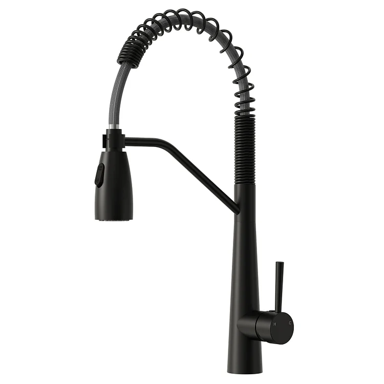 EVERSTEIN Dual Spray Pull Down Kitchen Faucet Matte Black SFS-1133-BK