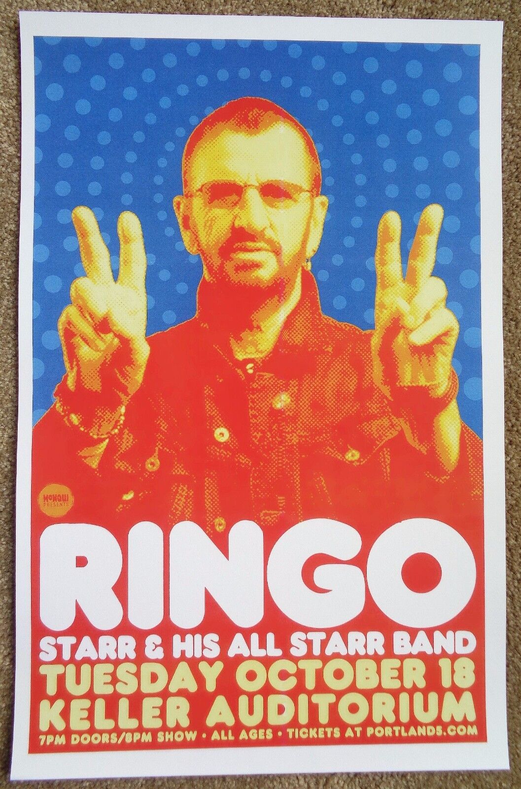 RINGO STARR And All Starr Band 2016 Gig POSTER Portland Oregon Concert Version 2