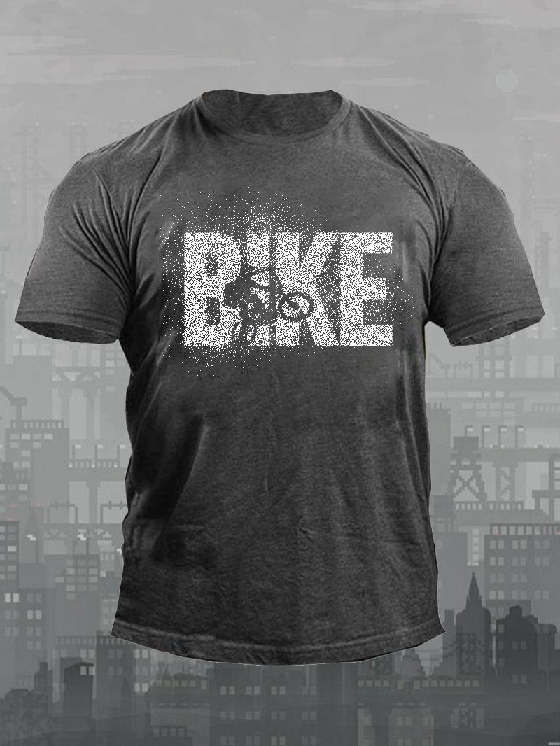 Riding Bike Particles Printed Men's T-Shirt in  mildstyles