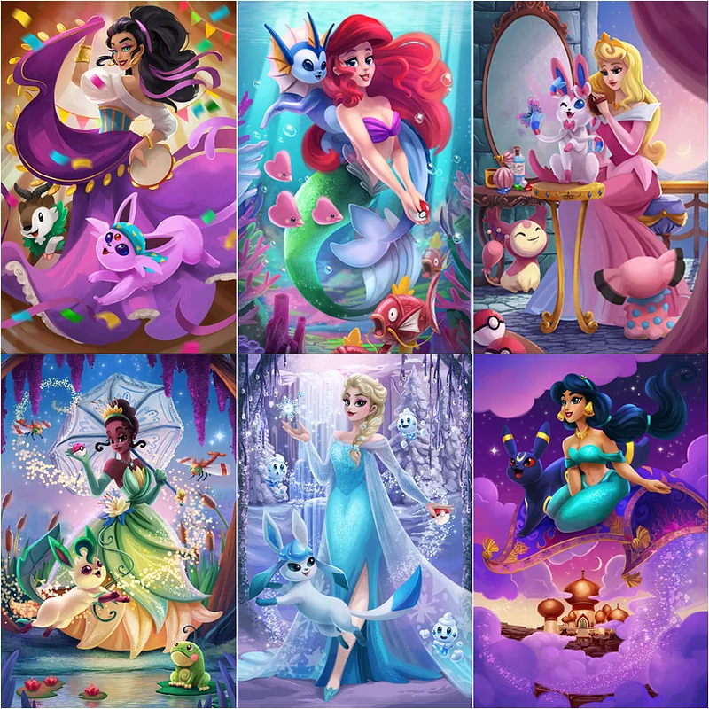 Disney Princess - Full Round 40*60CM