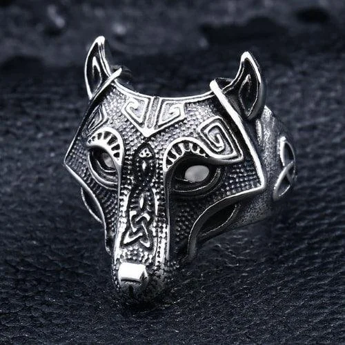 Viking Wolf Stainless Steel Power Ring