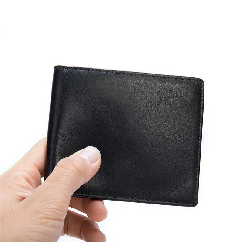 Soft RFID Blocking Lightweight Cash Card Holder Business Leather Wallets