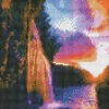 Waterfall Sunrise  | Full Round Diamond Painting Kits