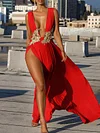 Sexy Plunging Empire Maxi Dress