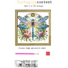 Dragonfly DIY Special Shape Double sided Print Clear Diamond Art Kit Wooden Framed Diamond Painting Kit(21.5x21.5cm)