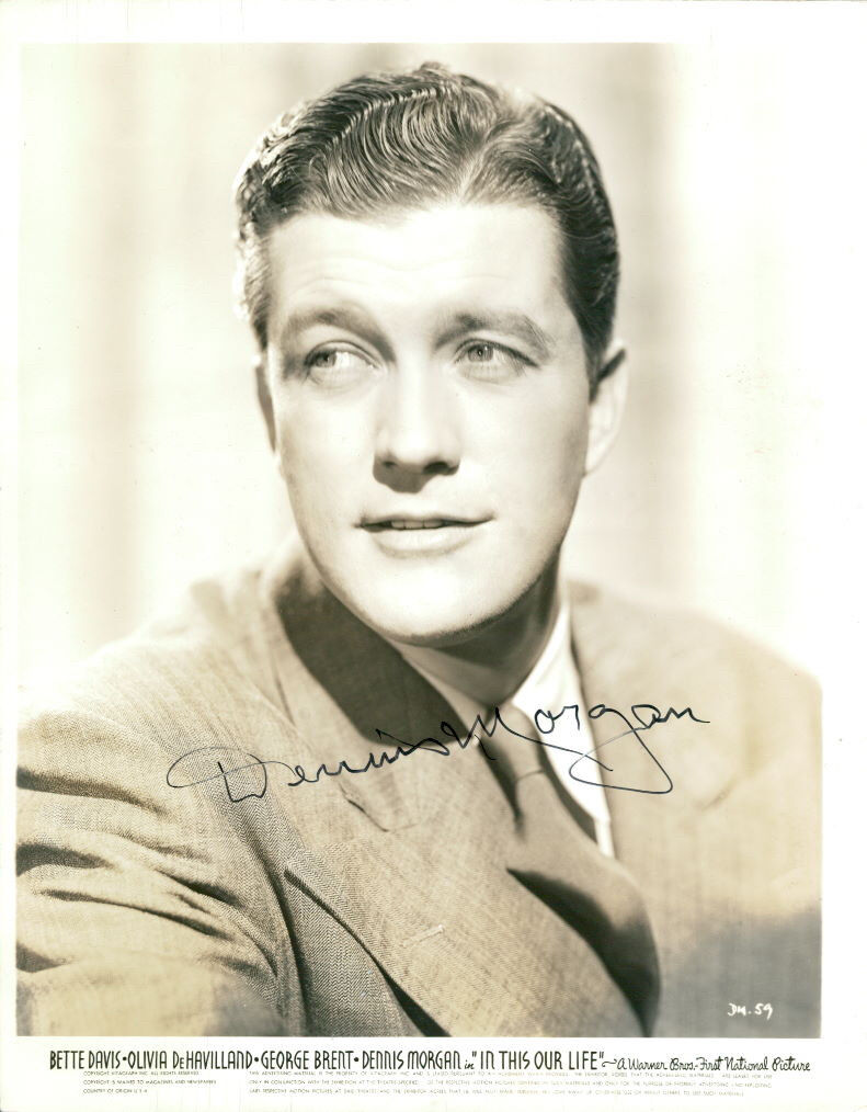 Dennis Morgan (Vintage) signed Photo Poster painting COA