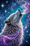Luxury AB Velvet Diamond Painting Kit - Wolf