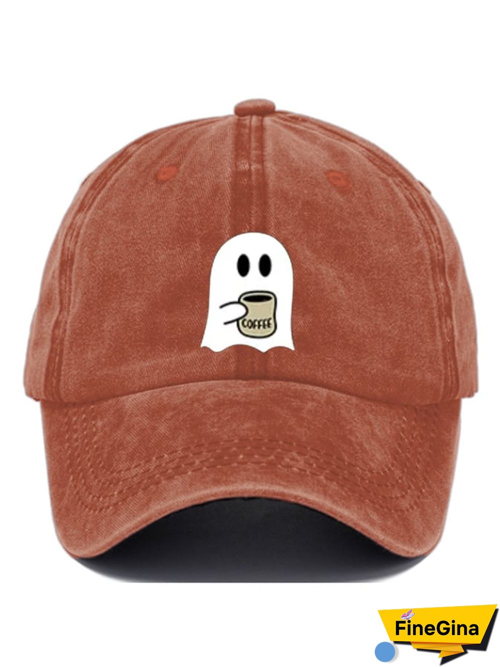 Cute Spooky Coffee Print Baseball Cap
