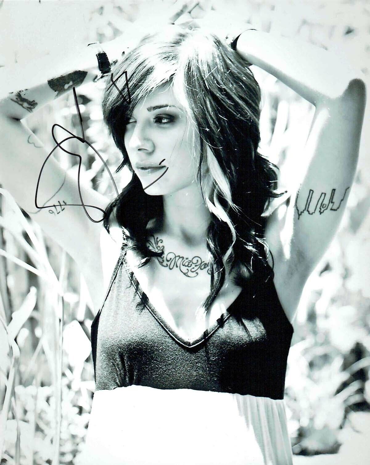 Christina PERRI Jar of Hearts Singer Lovestrong Signed 10x8 Photo Poster painting AFTAL RD COA