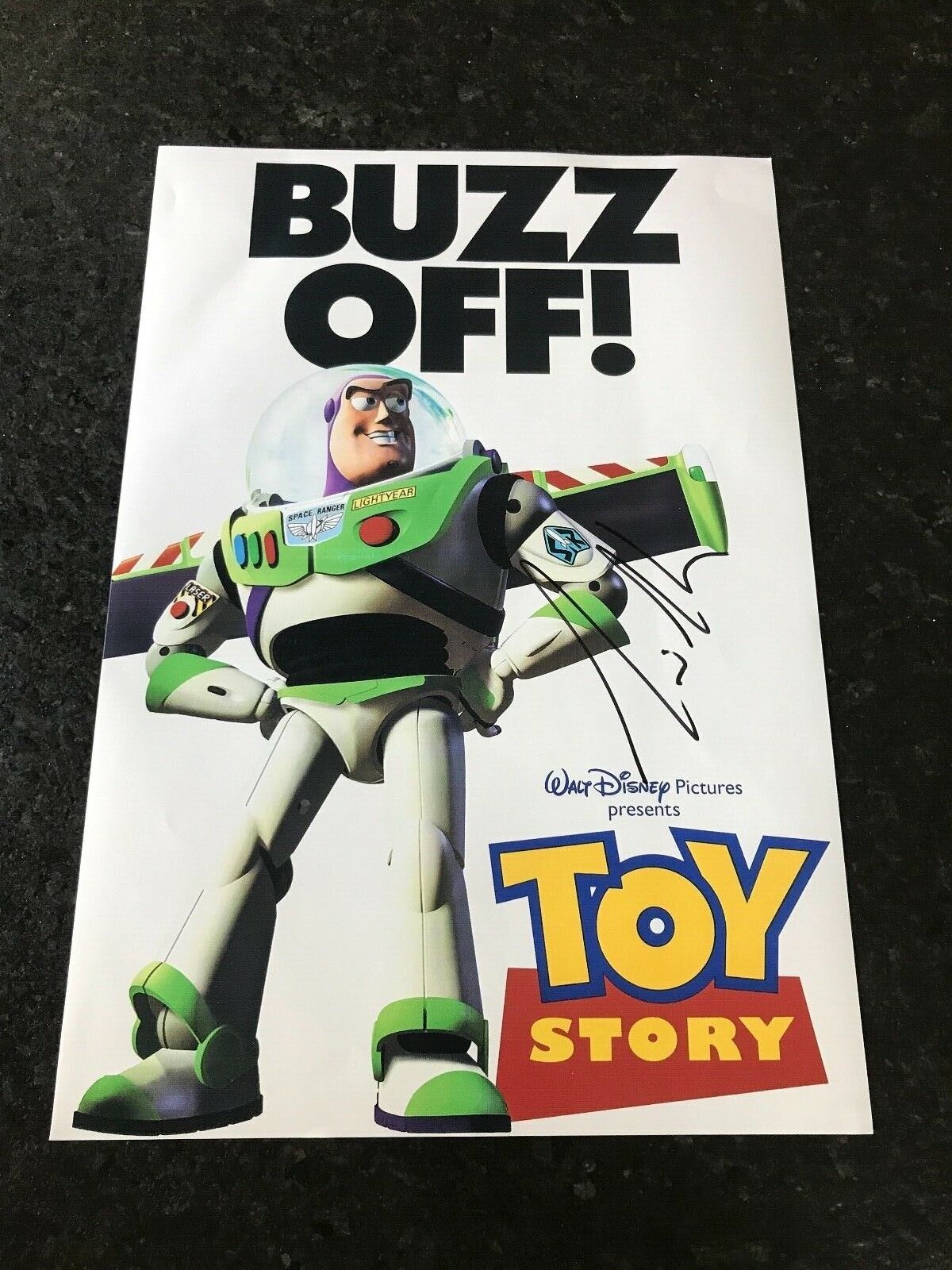 * TIM ALLEN * signed 12x18 poster * TOY STORY * BUZZ * COA * 1