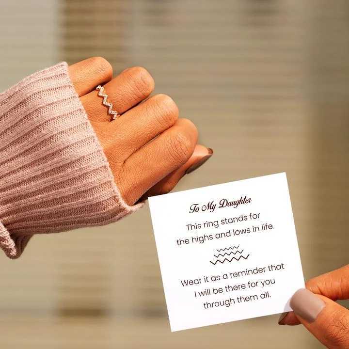 TO MY DAUGHTER HIGHS AND LOWS INSPIRATIONAL RING