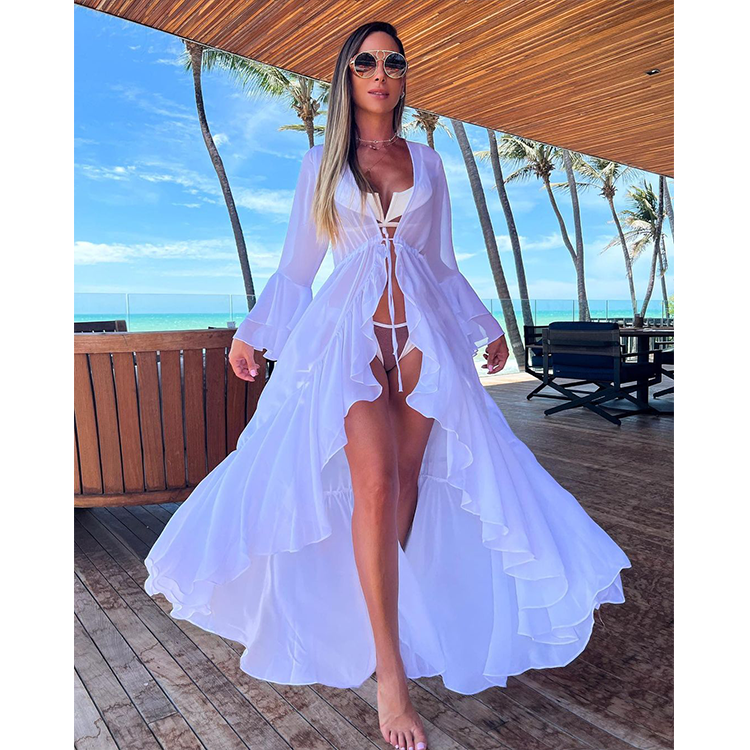 Ruffle Beach Holiday Cover Up