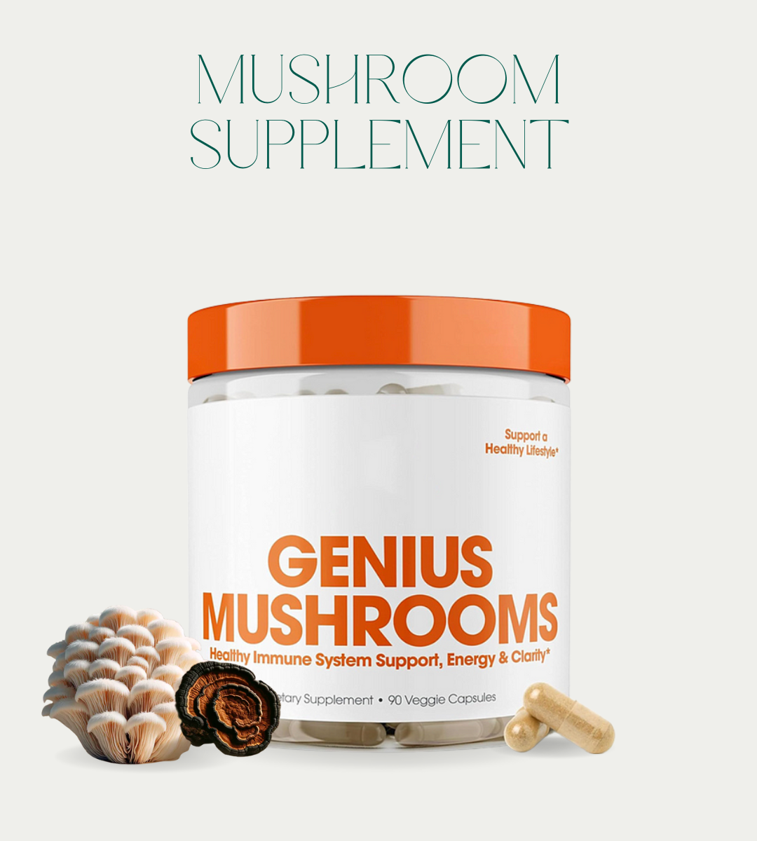 Mushroom Supplement for Brain Health & Performance | Lion’s Mane, Cordyceps, Reishi