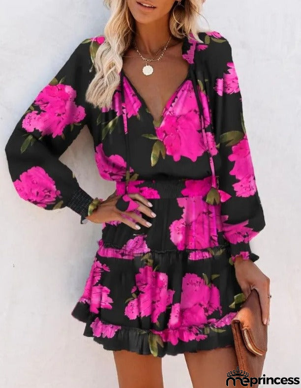 Summer dress with long sleeves