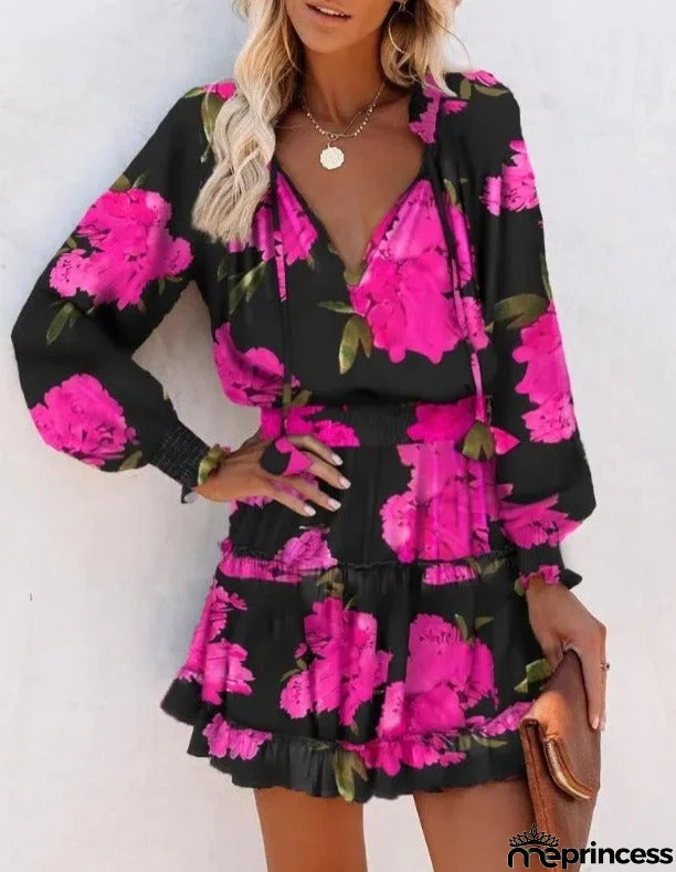 Summer dress with long sleeves