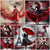 Red Dress Woman-11CT Stamped Cross Stitch (Multi-Style)