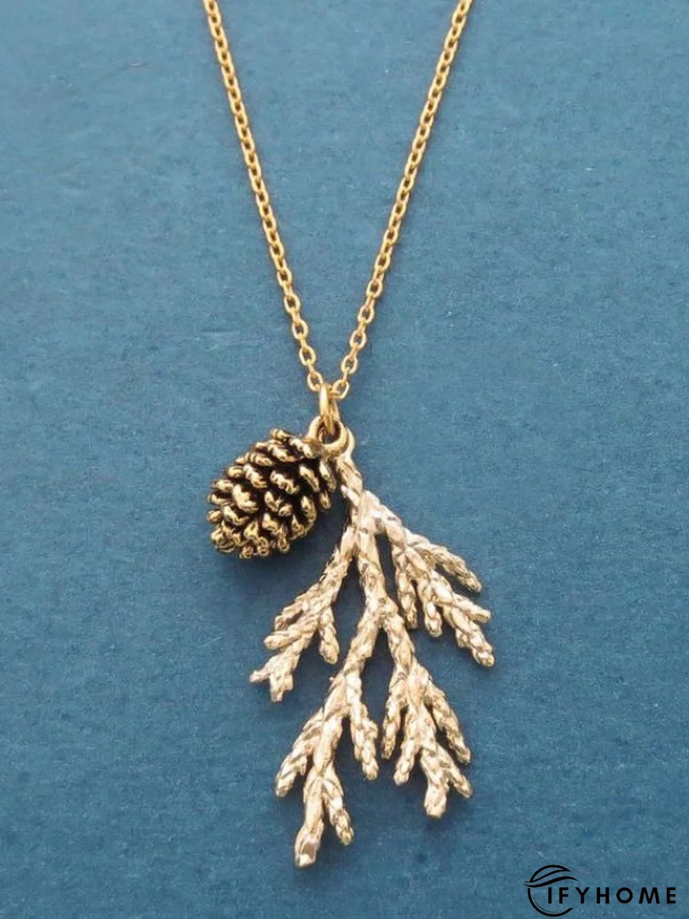 Ethnic Vintage Leaf Hazelnut Pattern Necklace Sweater Chain Boho Jewelry | IFYHOME