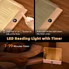 Book Light Rechargeable Clear LED Flat Reading Light with 3 Colors & Timer Dimmable Panel Plate Lamp Funny Gifts for Readers Kids Women Men