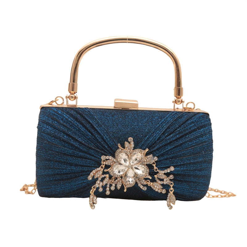 Women’s Pu Leather Solid Color Elegant Classic Style Square Clamp Handbag Crossbody Bag Evening Bag