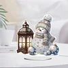 Bonhomme de neige de No&euml;l-simple c&ocirc;t&eacute; perceuse-diamant ornement de bureau