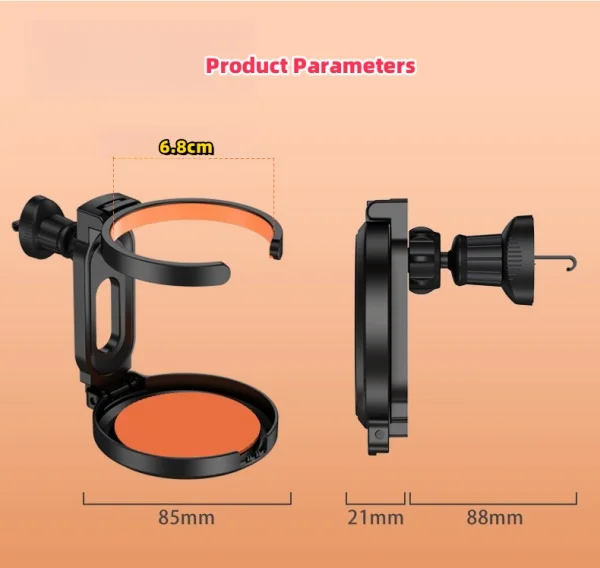 Car Cup Holder Multifunctional Foldable Car Air Outlet Beverage Holder