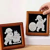 12Pcs DIY Pearl Painting Santa Claus for Home Wall Decor(15x15cm)