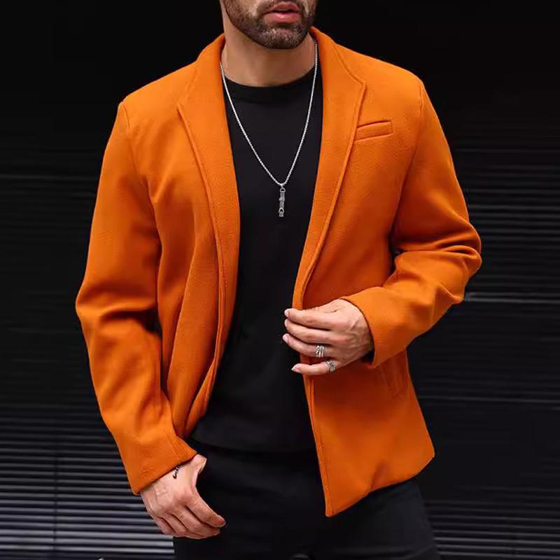 Men's Casual Solid Color Single Breasted Blazer 92850298X