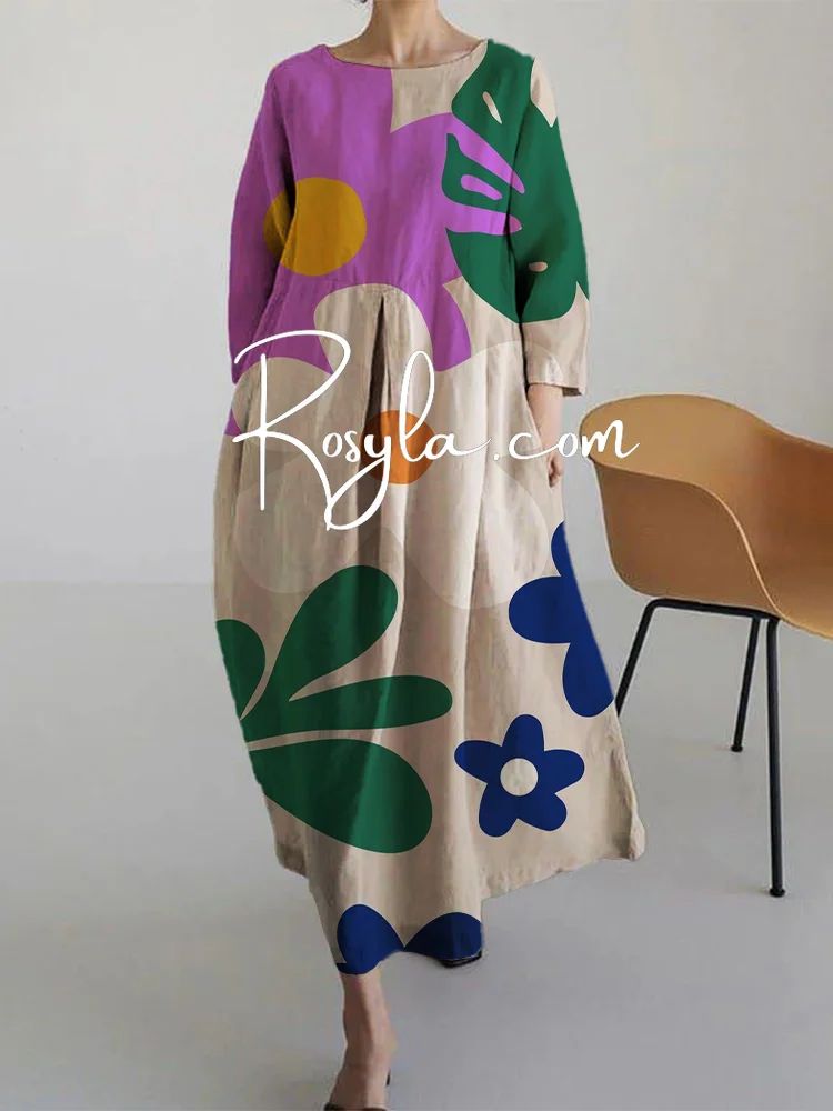 Women's Casual Art Flory Print Dress